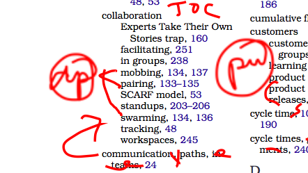 index example with stamps for gathering or picking up annotations